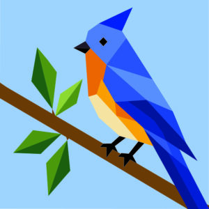 Bluebird & Lily Barn Quilt by Centex Barn Quilts