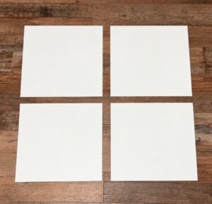 Set of four 12" x 12" primed ACM boards for painting your own Barn Quilts